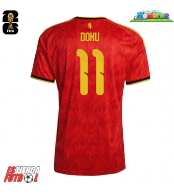 Bélgica Jeremy Doku #11 Primera Equipación Mundial 2026 Manga Corta Bélgica Jeremy Doku #11 Primera Equipación Mundial 2026 Manga Corta